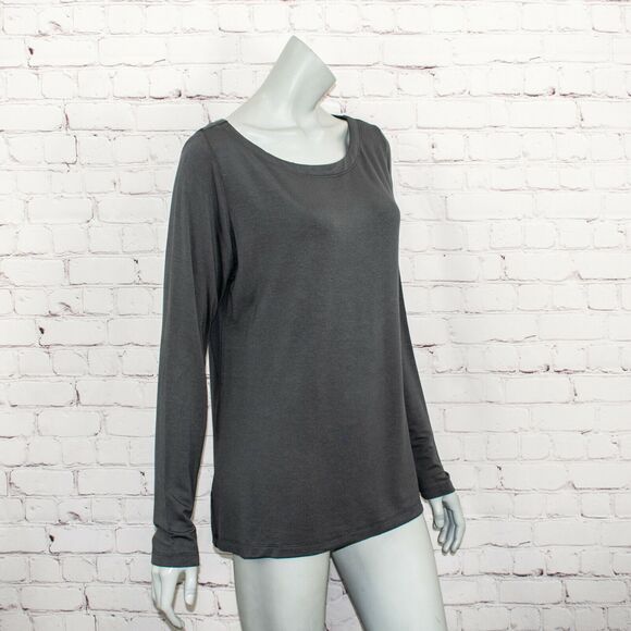 Flax by Jeanne Engelhart Women's Long Sleeve Pullover Gray Rayon Size Large - Picture 8 of 8